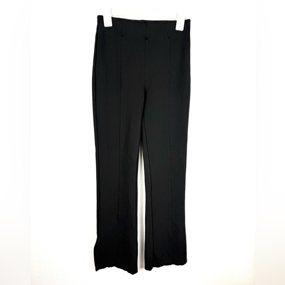Abercrombie & Fitch Black Split Hem High Rise Pintock Stretch Bootcut Trousers M - Picture 2 of 9